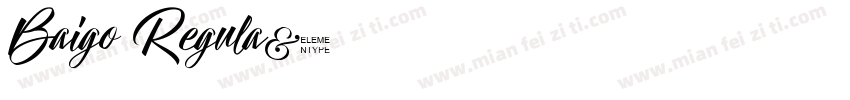 Baigo Regula字体转换